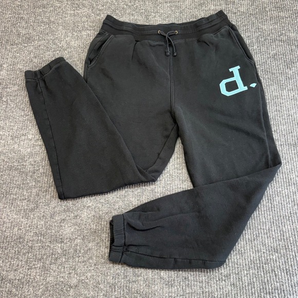 Diamond Supply Co. Other - Diamond Supply Co Black Jogger Sweatpants Large "D" Logo Streetwear Zip Pocket